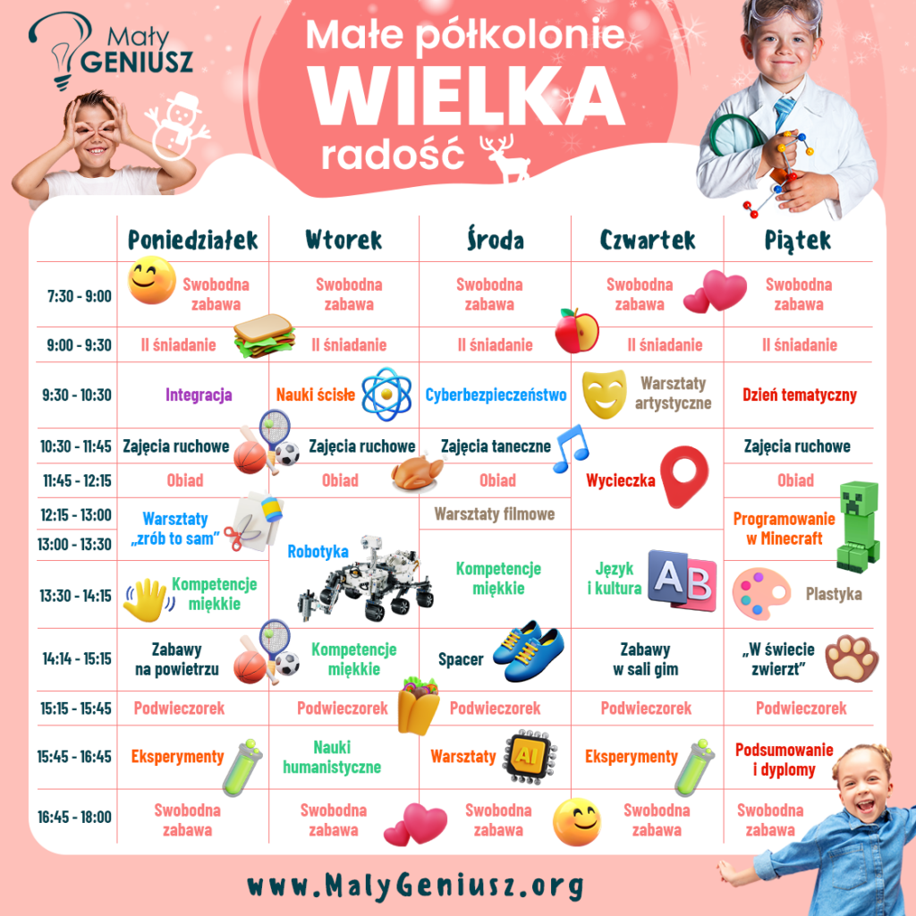 Mały Geniusz półkolonie